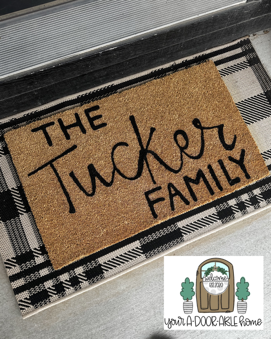 Custom Family Door Mats