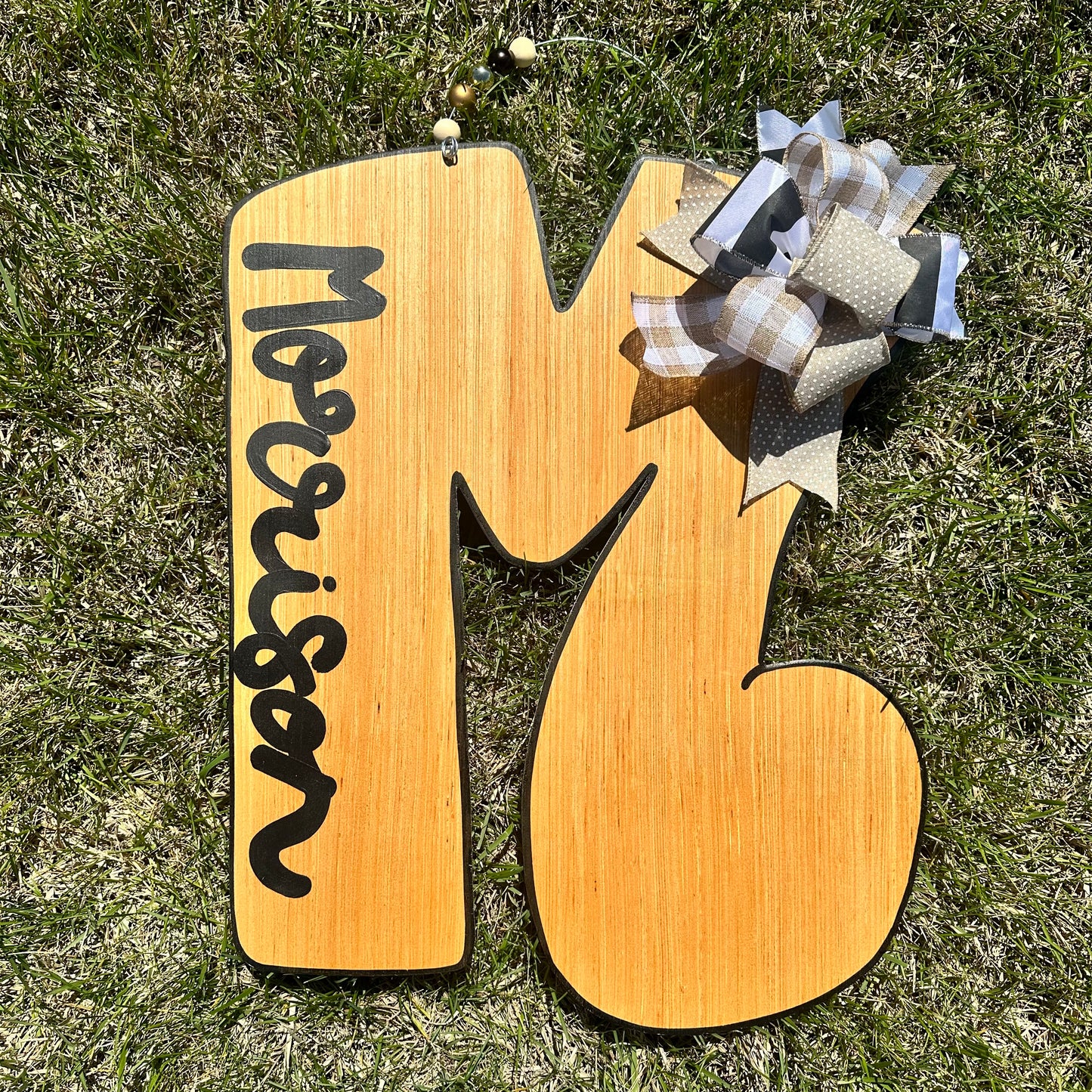 Last Name Door Hanger