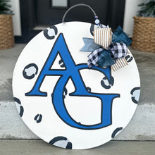 Load image into Gallery viewer, AG Cheetah Print Door Hanger (Royal Blue)