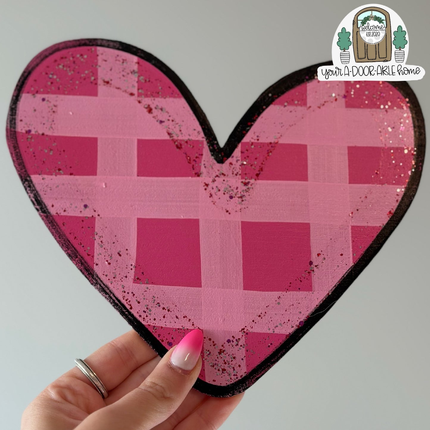 Plaid Heart Mini