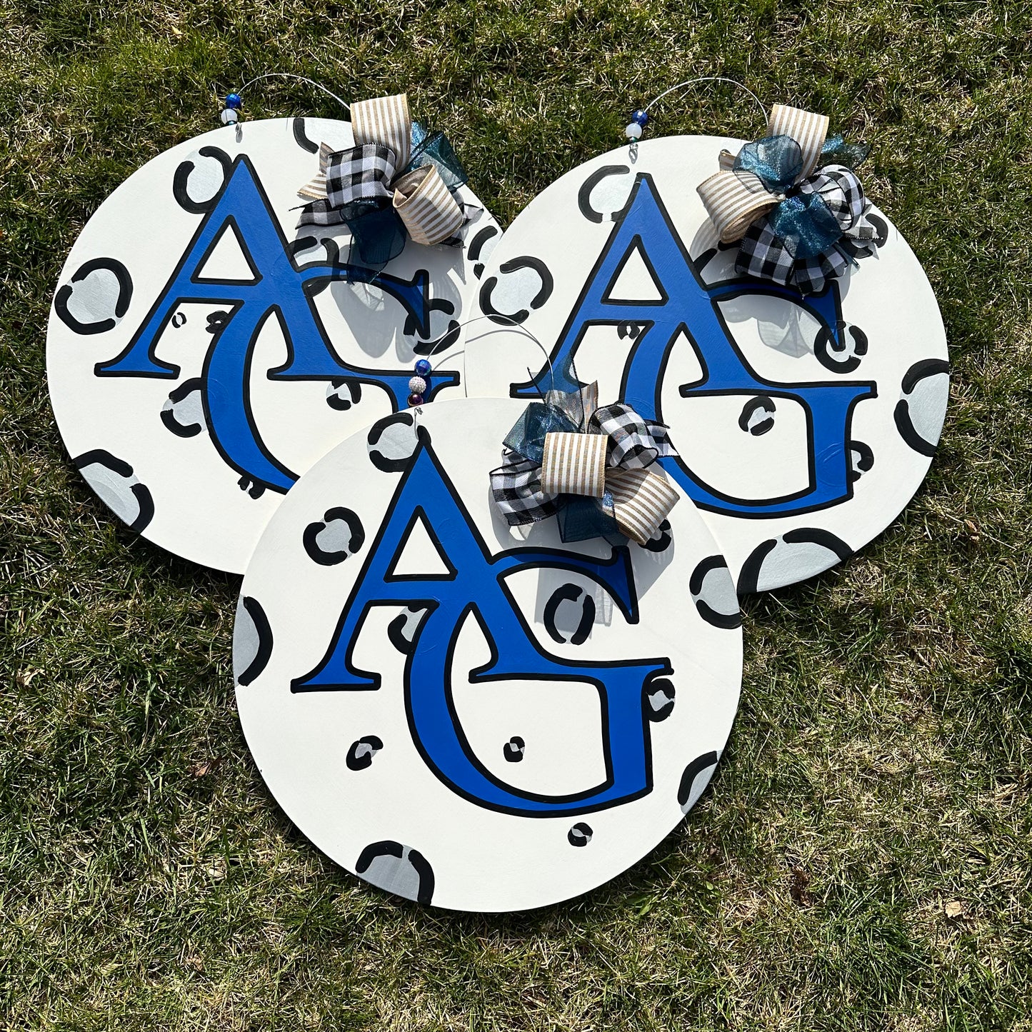 AG Cheetah Print Door Hanger (Royal Blue)