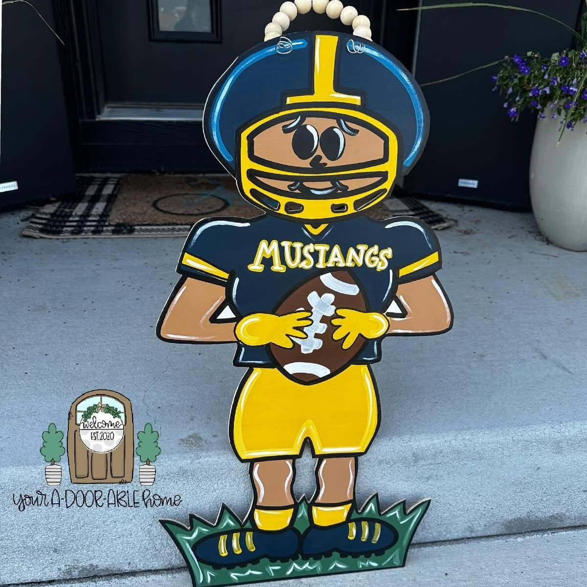 Football Boy Door Hanger
