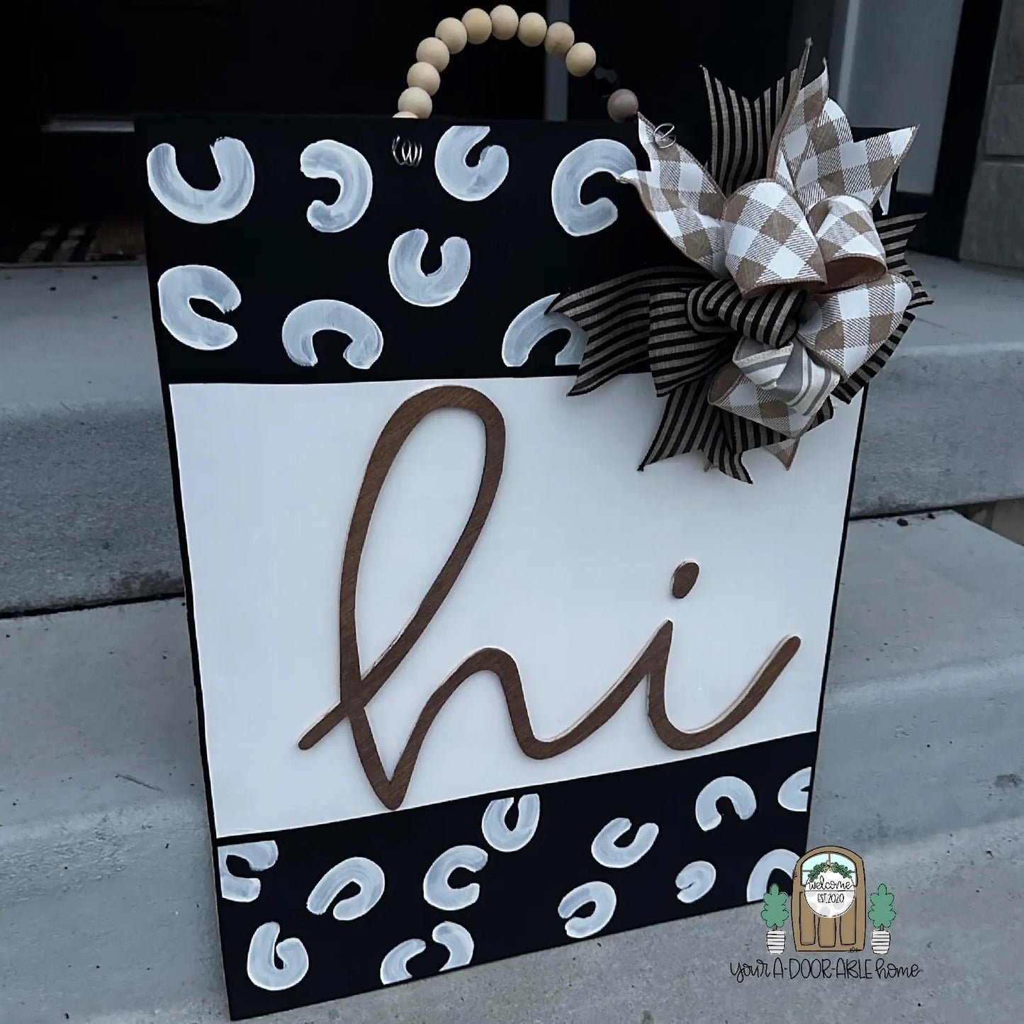 Hi Cheetah Door Hanger