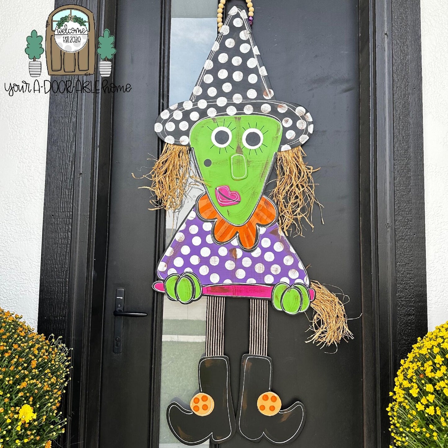 XL Witch Ribbon Leg Door Hanger