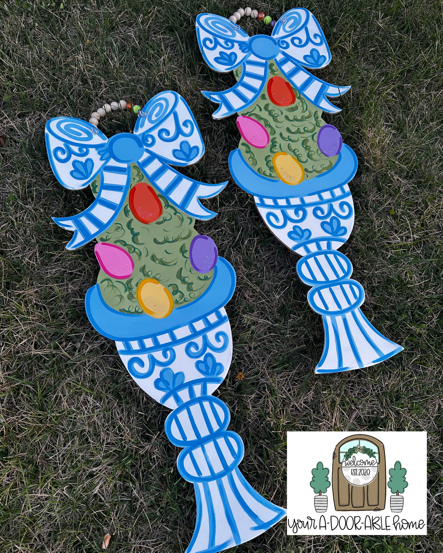 Easter Chino Topiary Door Hanger