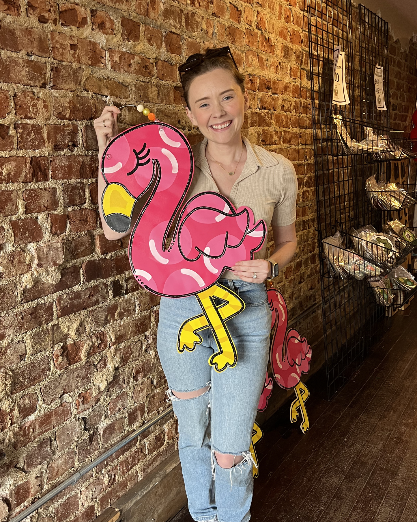 Flamingo Door Hanger
