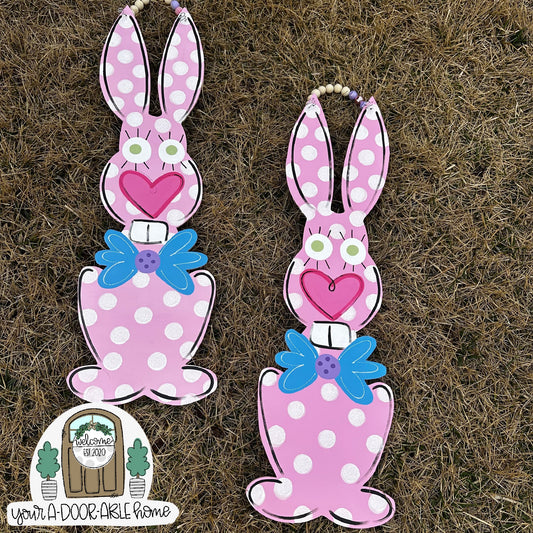 Polka Dot Bunny Door Hanger