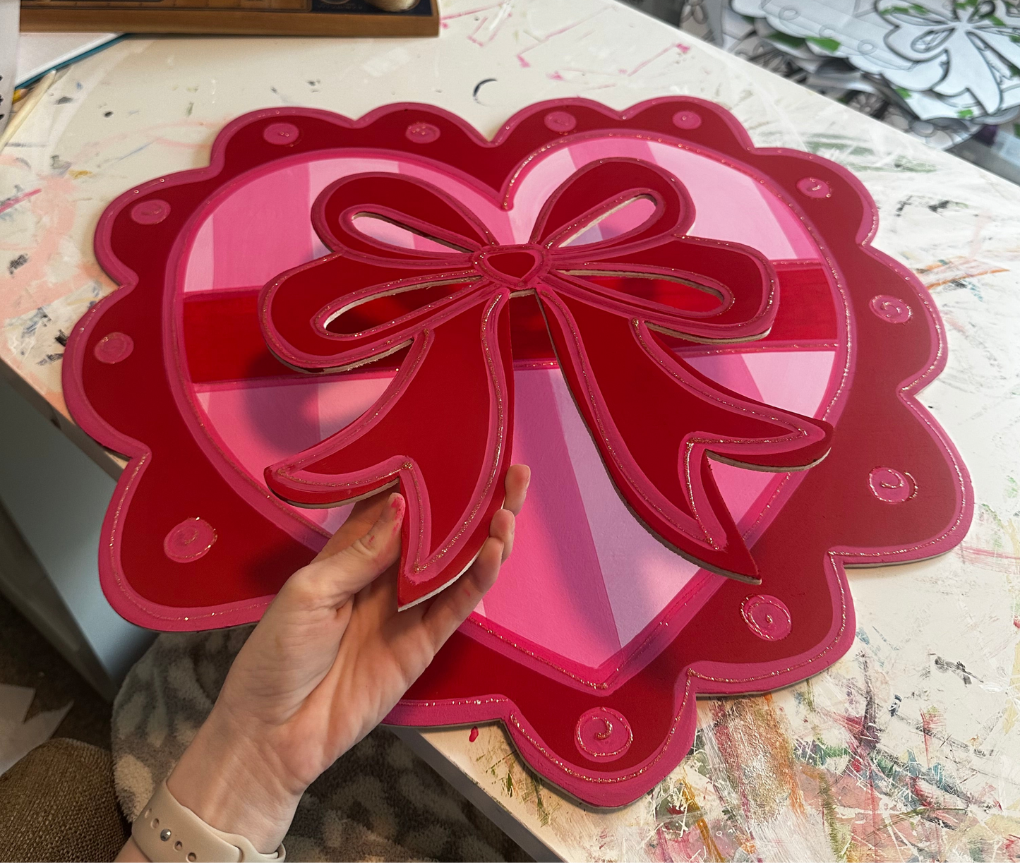 Valentine’s Day Heart Door Hanger