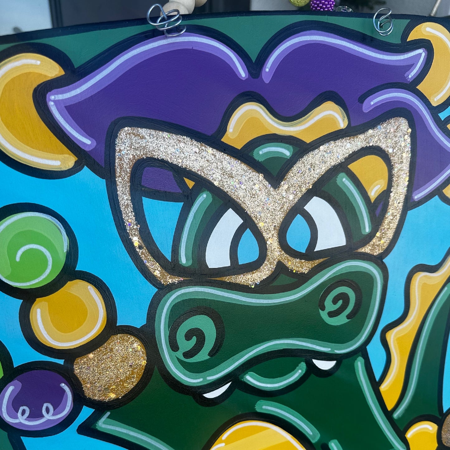 Mardi Party Door Hanger