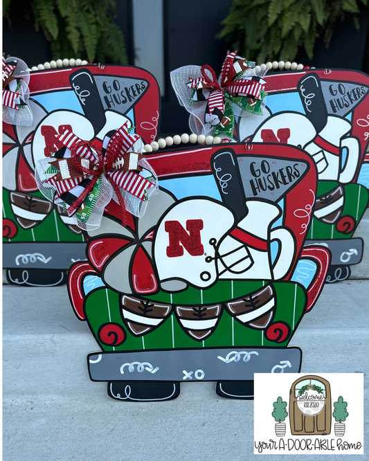 Husker Football Truck Door Hanger