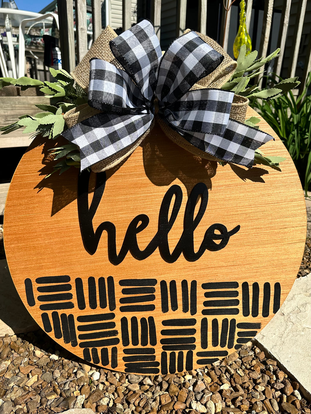 3D Hello Door Hanger