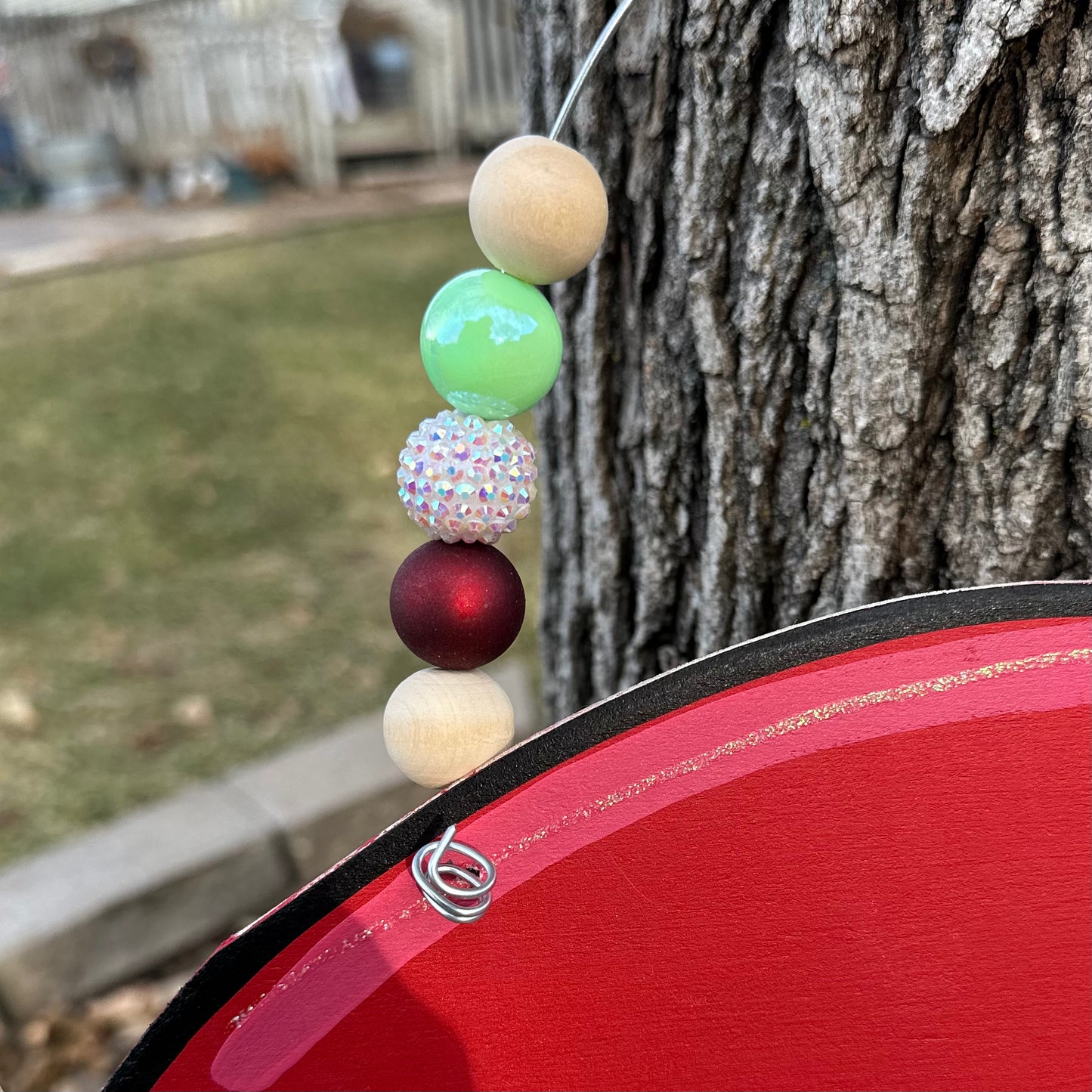 Highland Cow Christmas Door Hanger