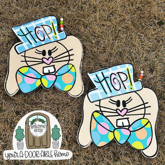 Hop Bunny Door Hanger