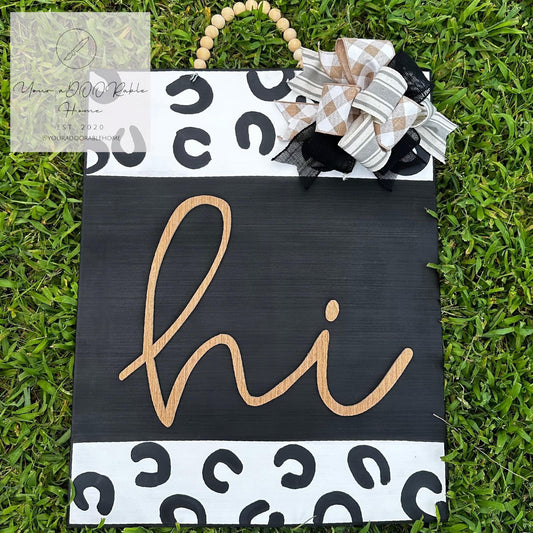 Hi Cheetah Door Hanger