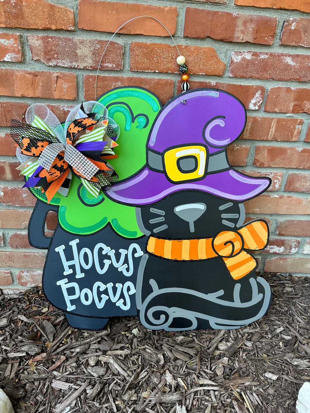 Halloween Kitty Door Hanger