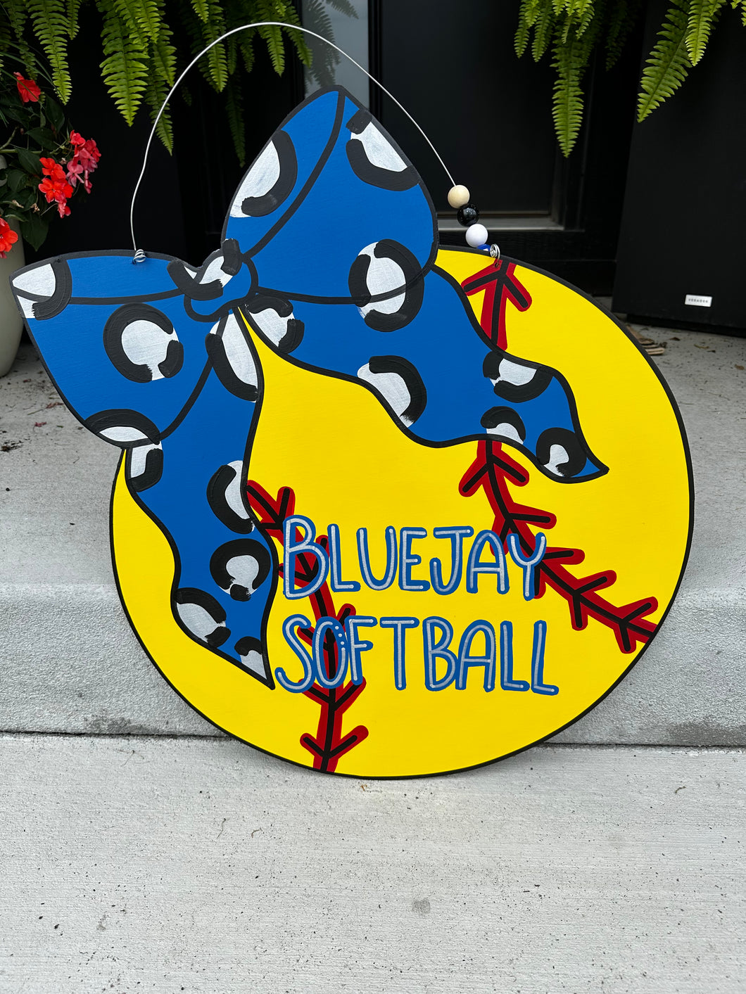 AG Bluejay Softball Door Hanger