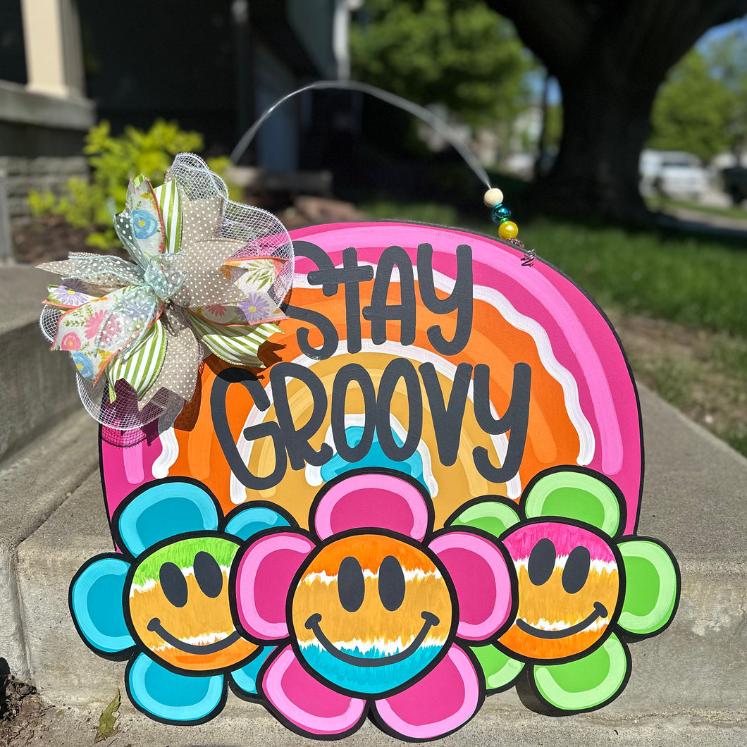 Stay Groovy Door Hanger