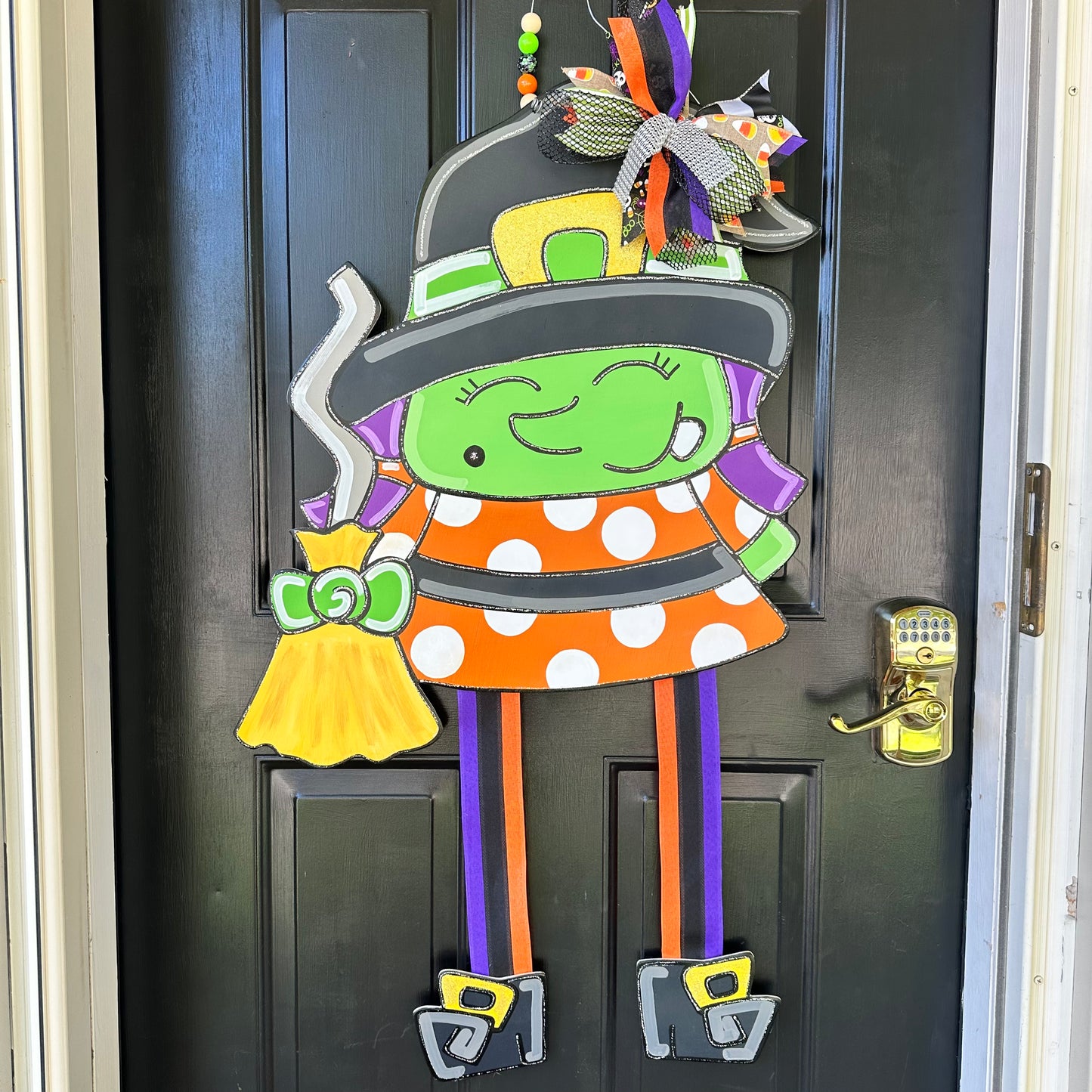 XL Witch Ribbon Leg Door Hanger