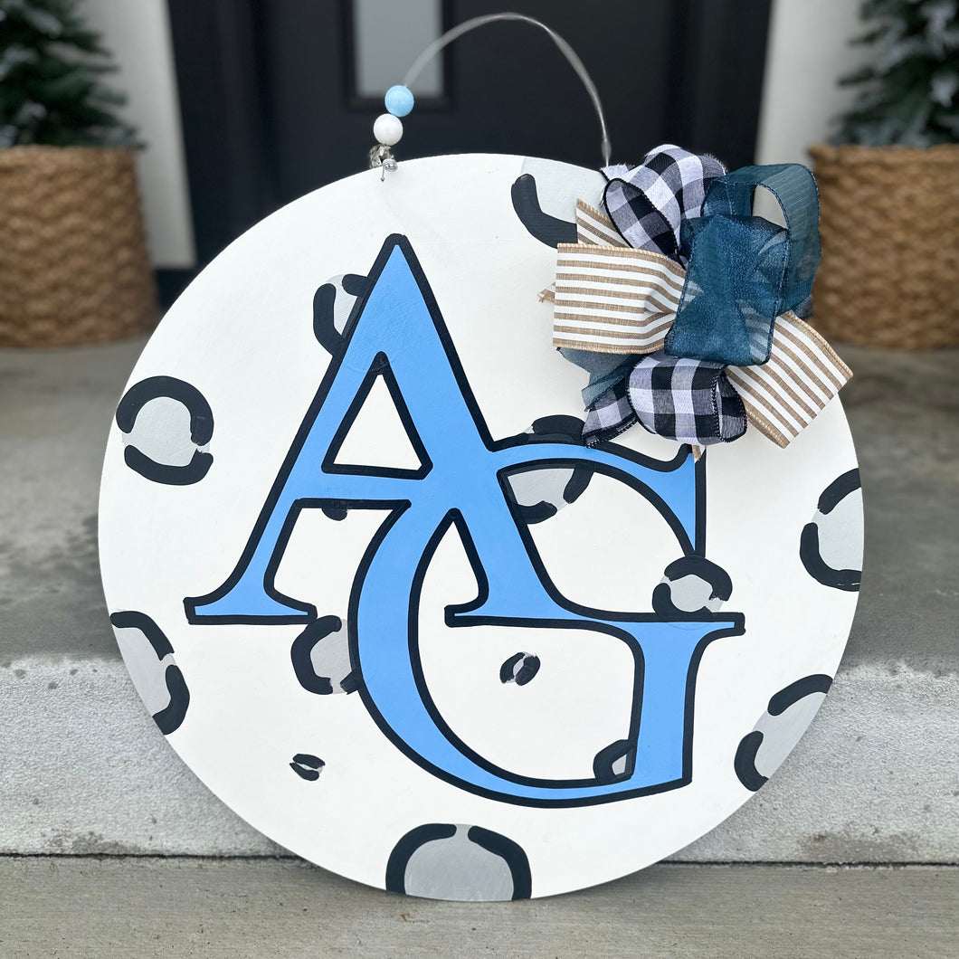 AG Cheetah Door Hanger (Light Blue)