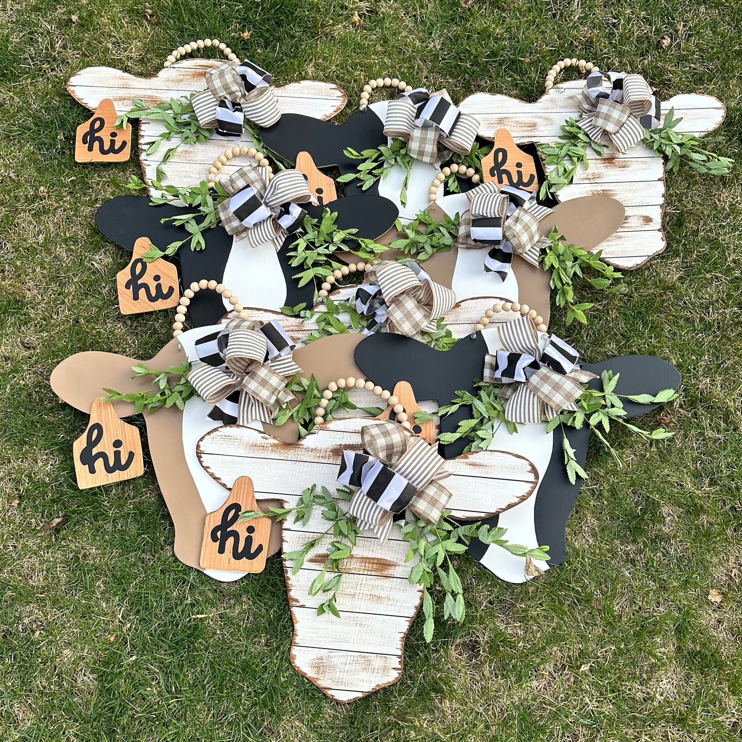 Cow Door Hanger with 3D Ear Tag