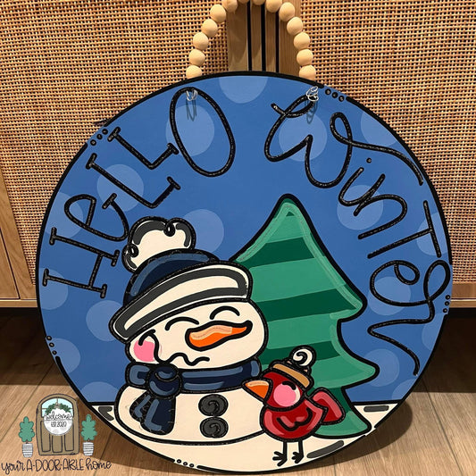 Hello Winter Door Hanger