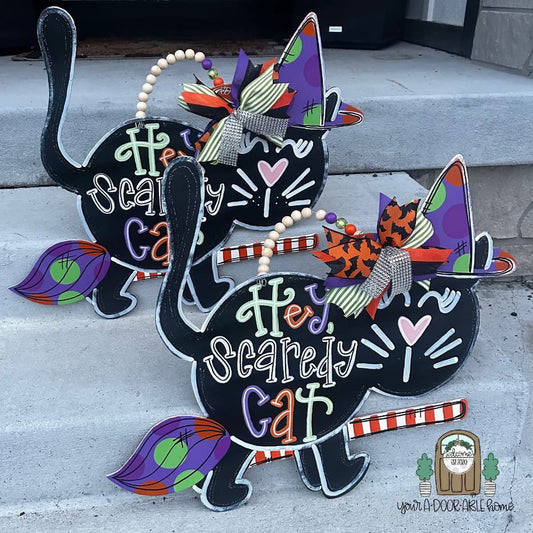 Scaredy Cat Door Hanger