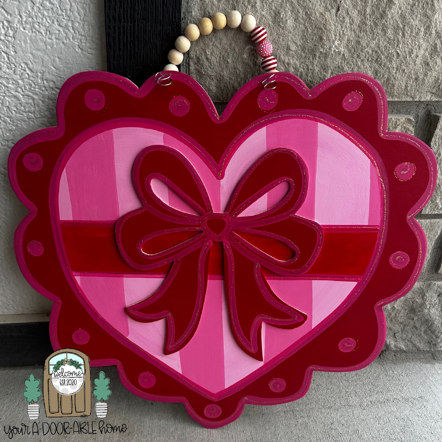 Valentine’s Day Heart Door Hanger
