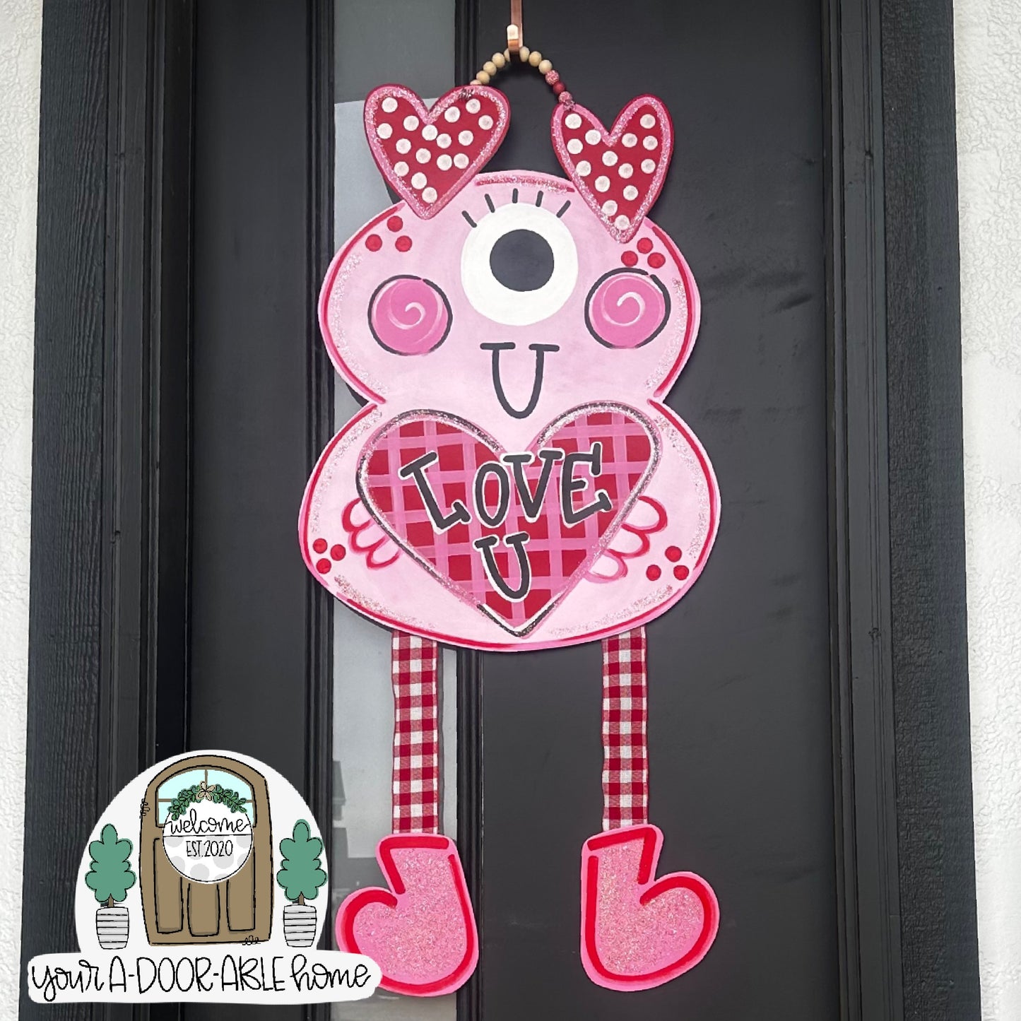 XL Love Bug Ribbon Leg Door Hanger
