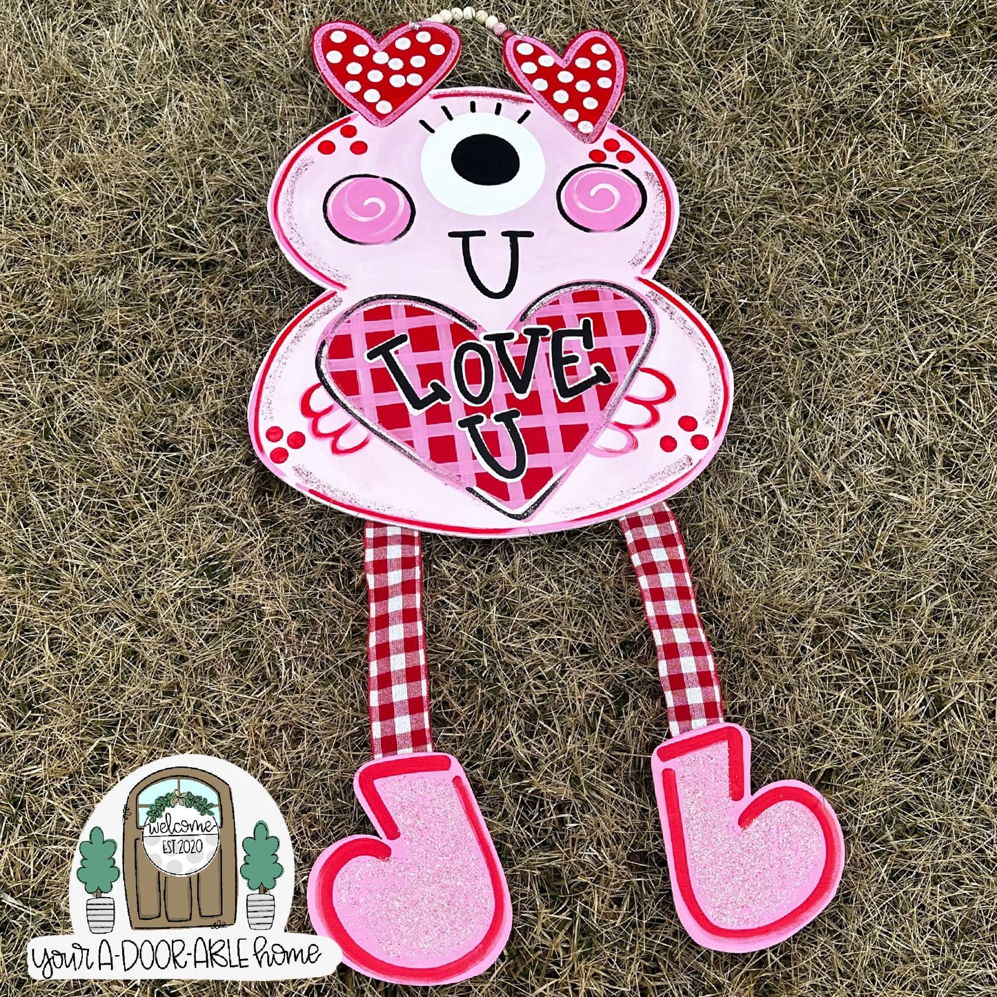 XL Love Bug Ribbon Leg Door Hanger