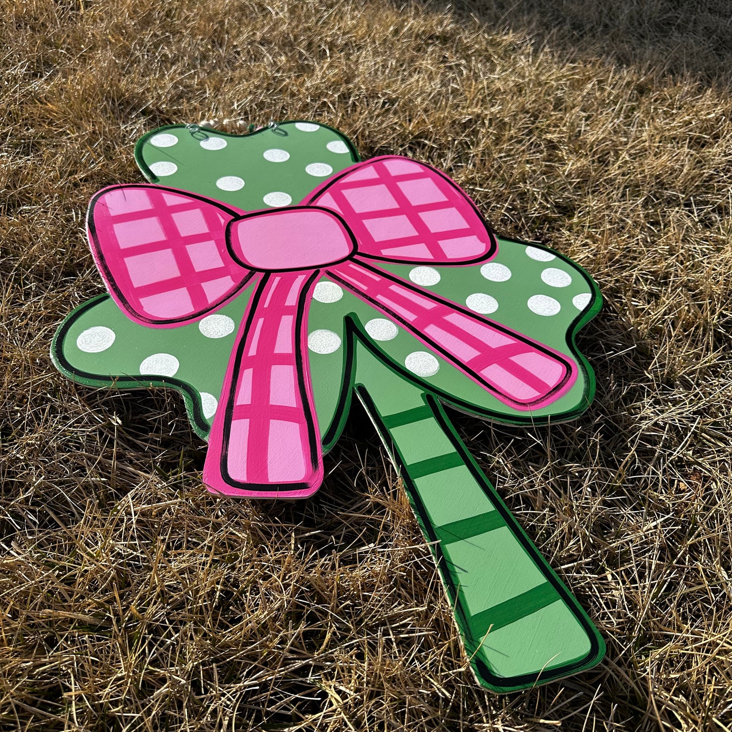 Shamrock Bow Door Hanger