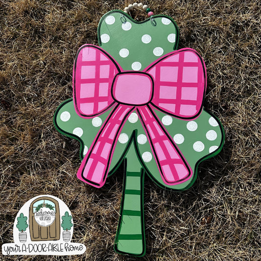 Shamrock Bow Door Hanger