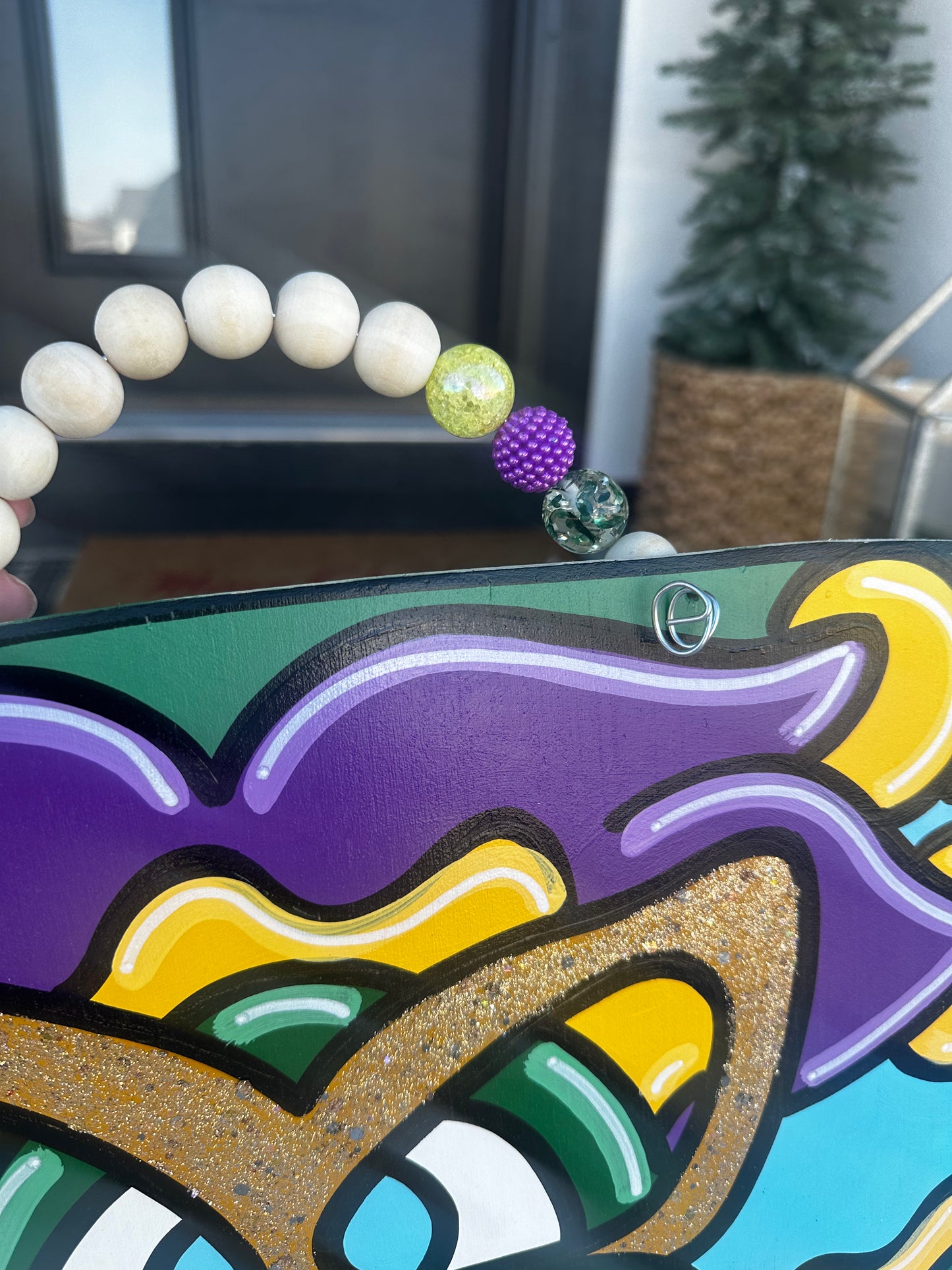 Mardi Party Door Hanger