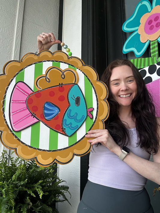 Scalloped Fish Door Hanger