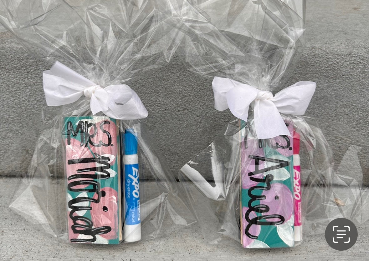 Blue and Pink Floral Eraser