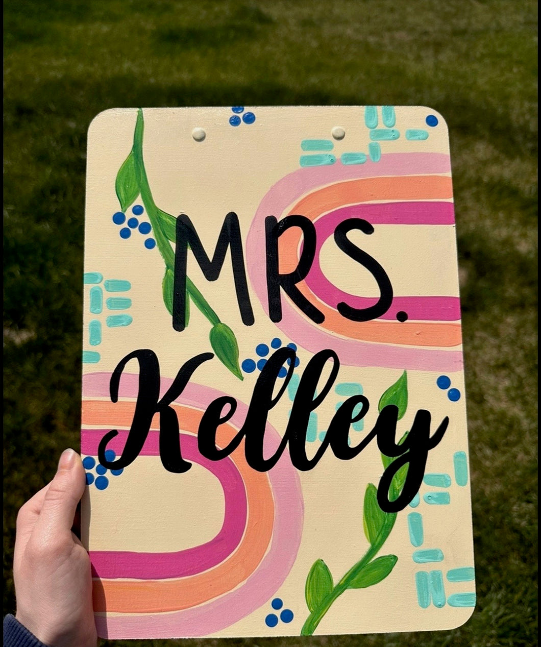 Boho Rainbow Clipboard