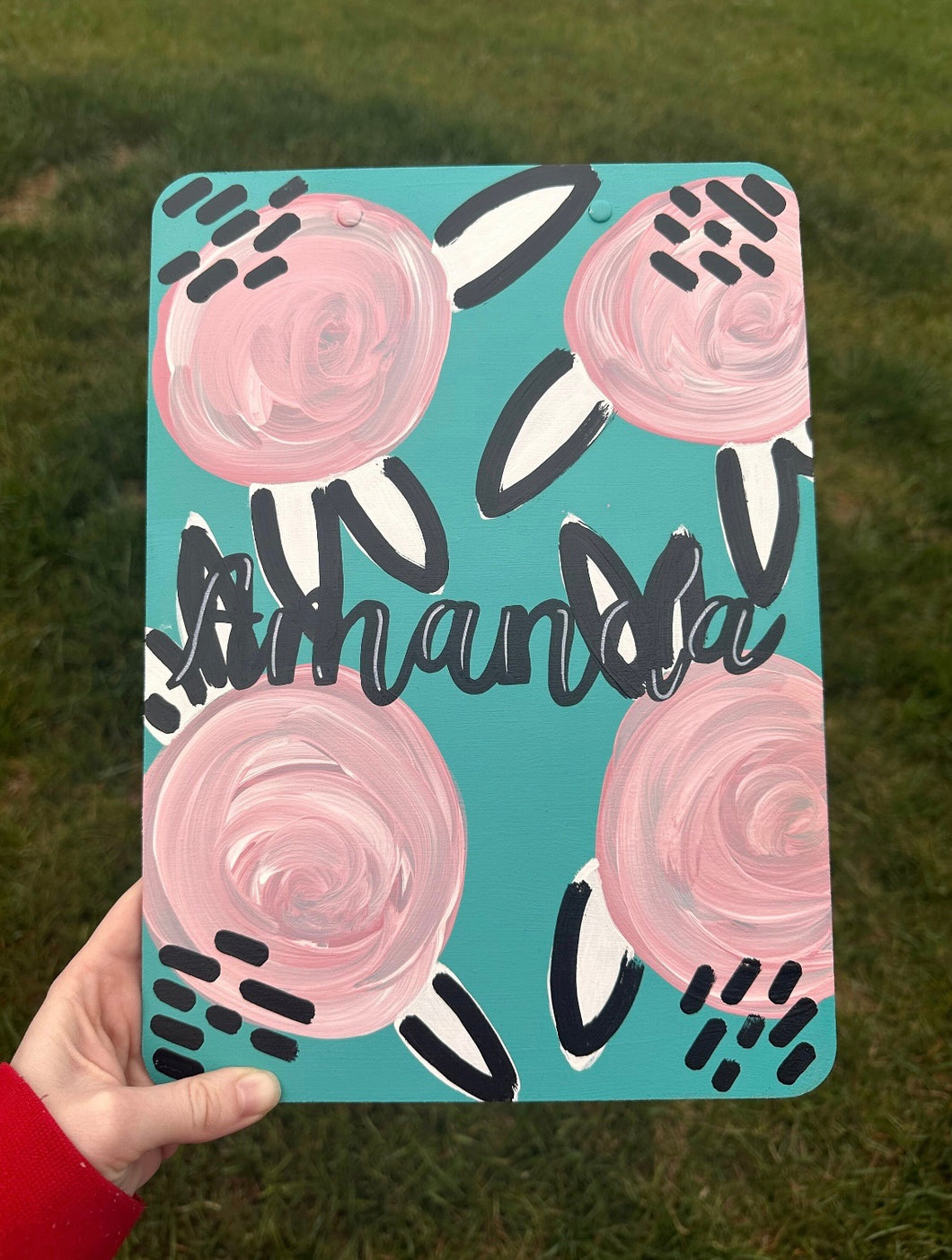 Pink Floral Clipboard