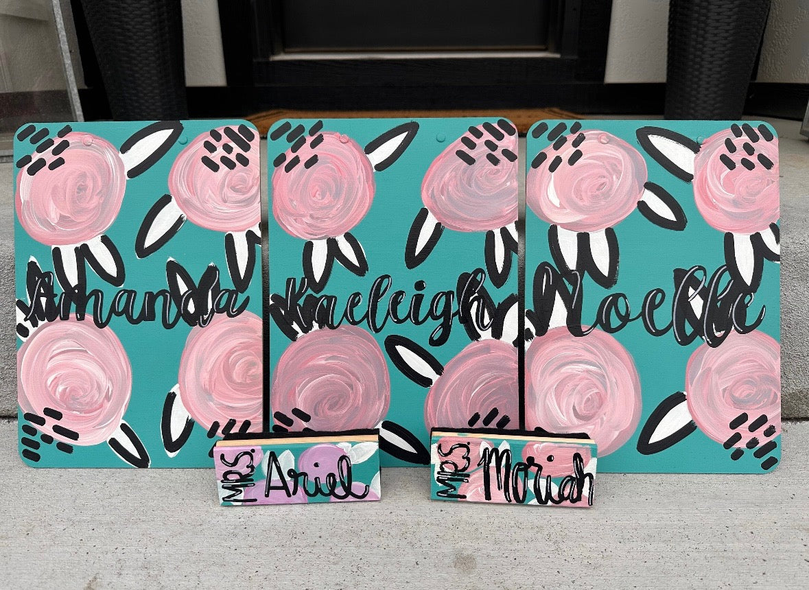 Pink Floral Clipboard