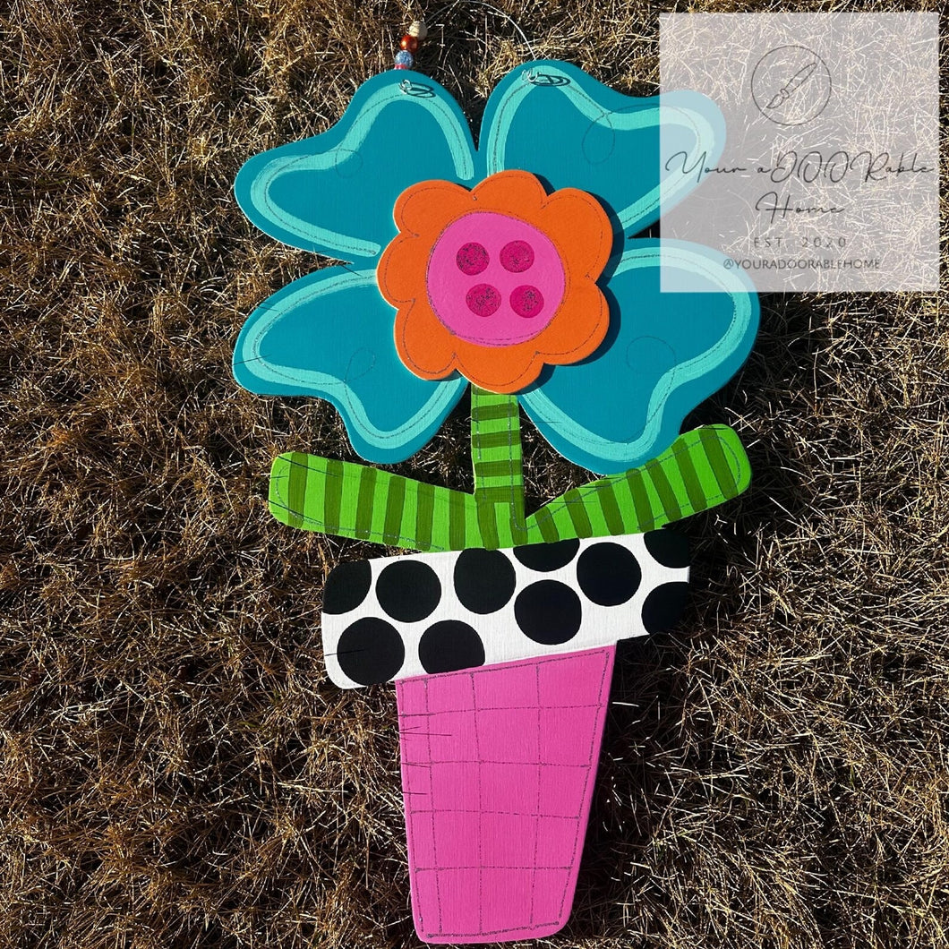 Funky Flower Door Hanger
