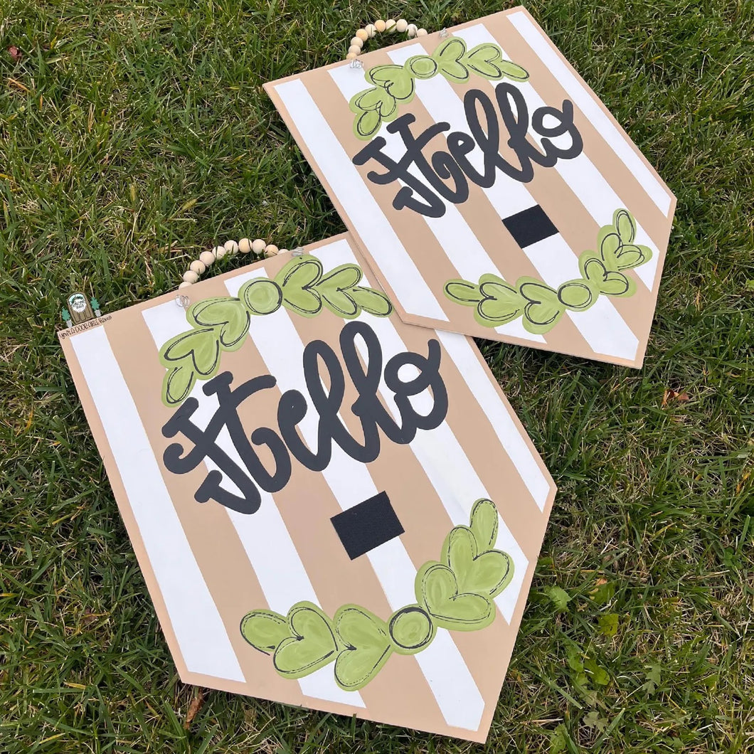 Hello Interchangeable Door Hanger