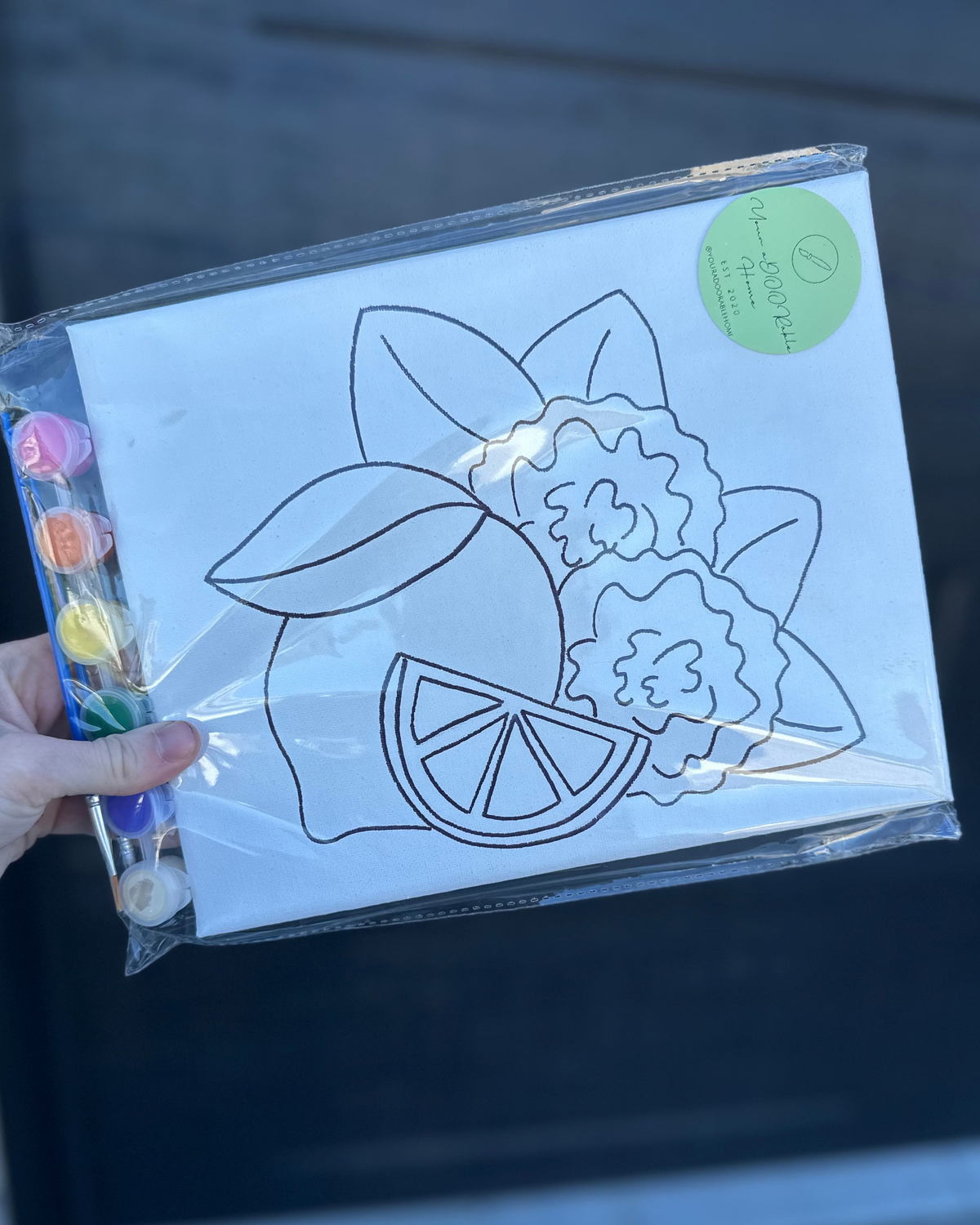 Lemon and Hydrangea Paint Kit