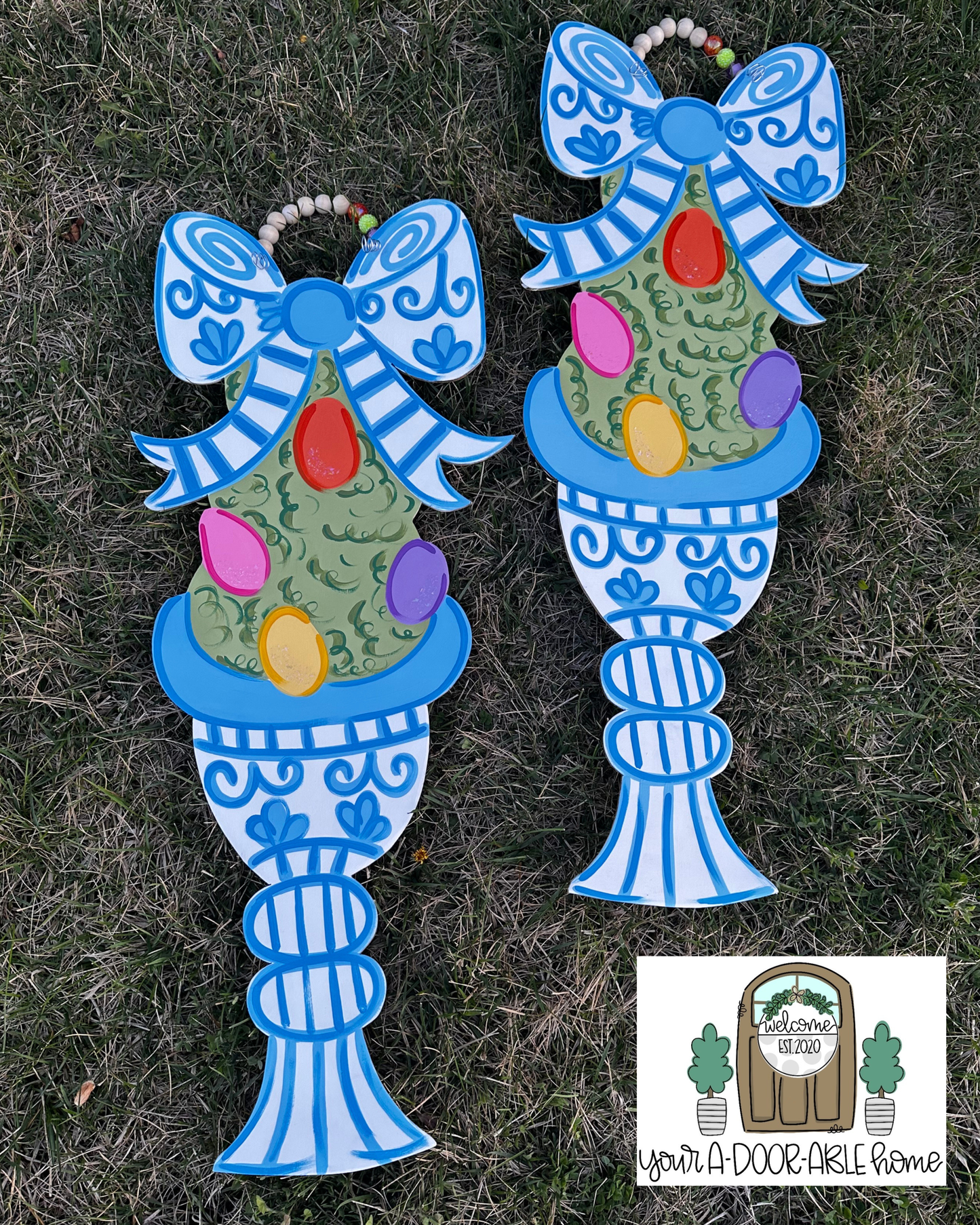 Easter Chino Topiary Door Hanger