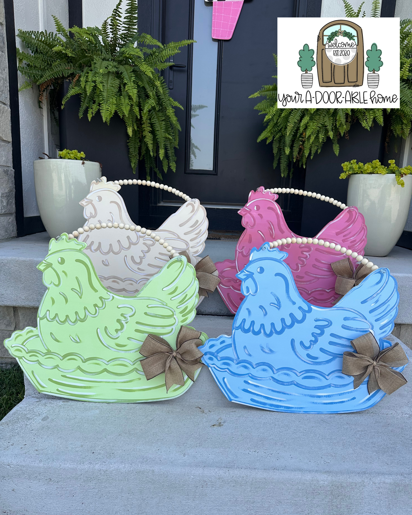Nesting Hen Door Hanger