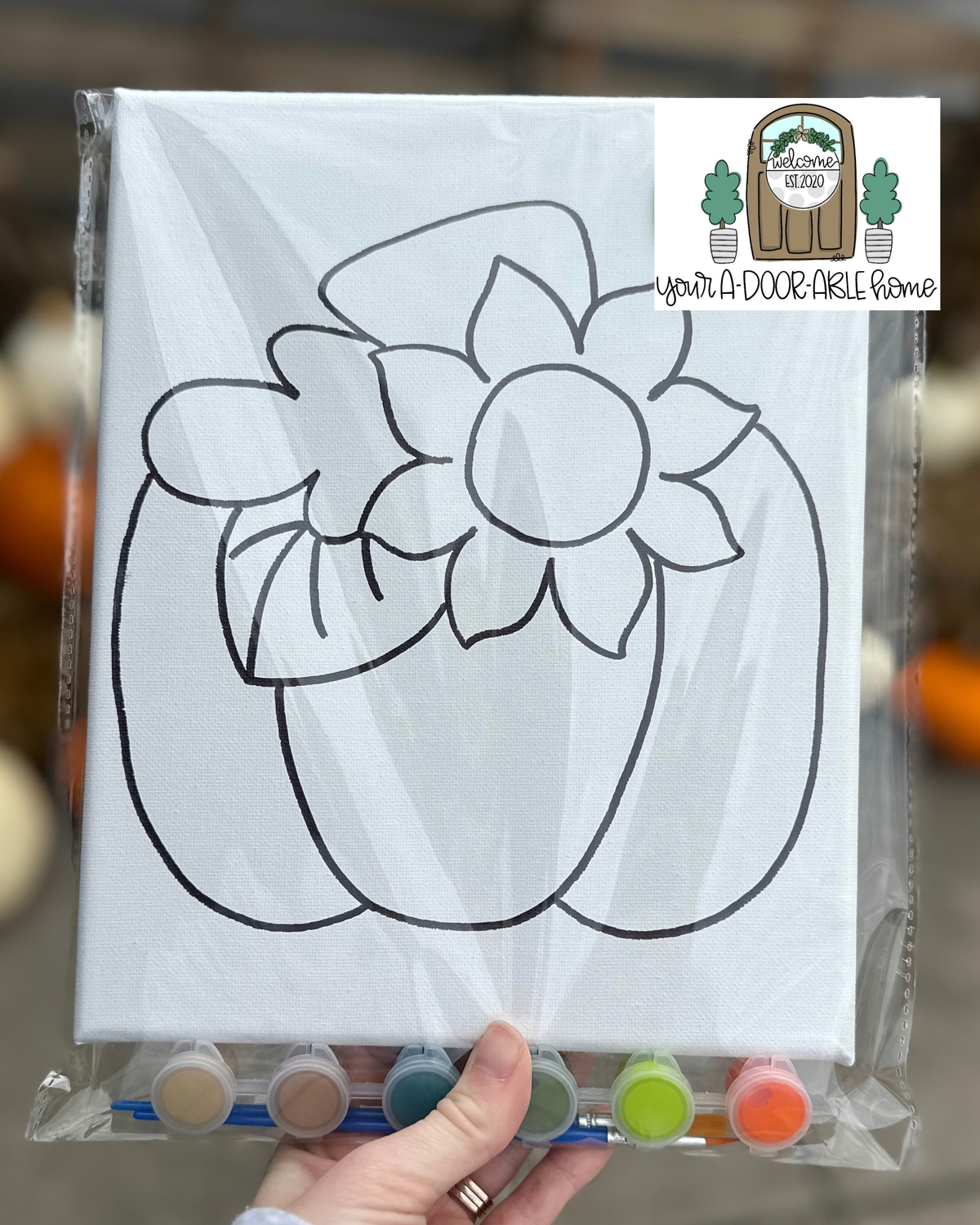 Pumpkin and Flower Paint Kit