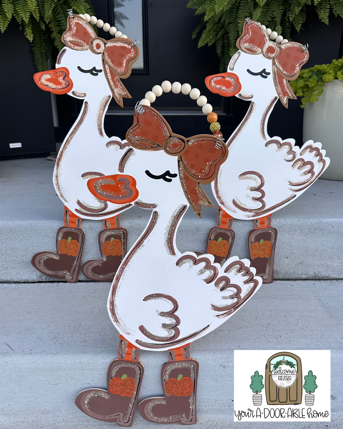 Fall Goose Door Hanger