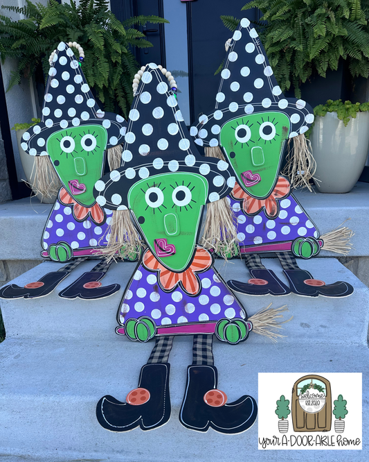 XL Witch Ribbon Leg Door Hanger