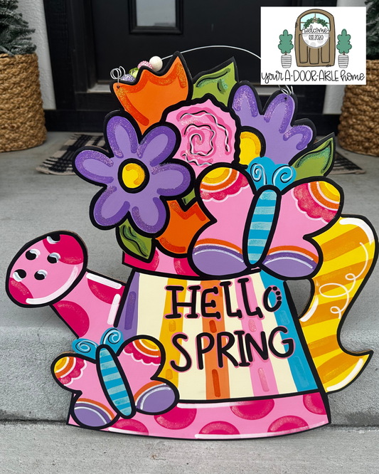 Watering Can Door Hanger