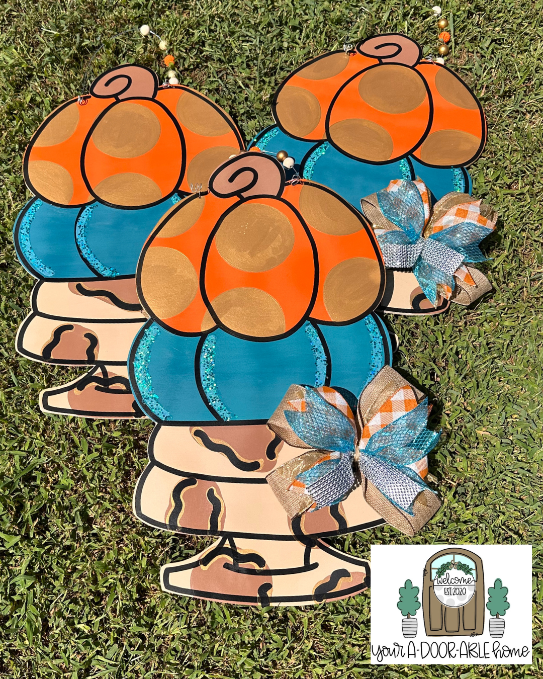 Pumpkin Vase Door Hanger