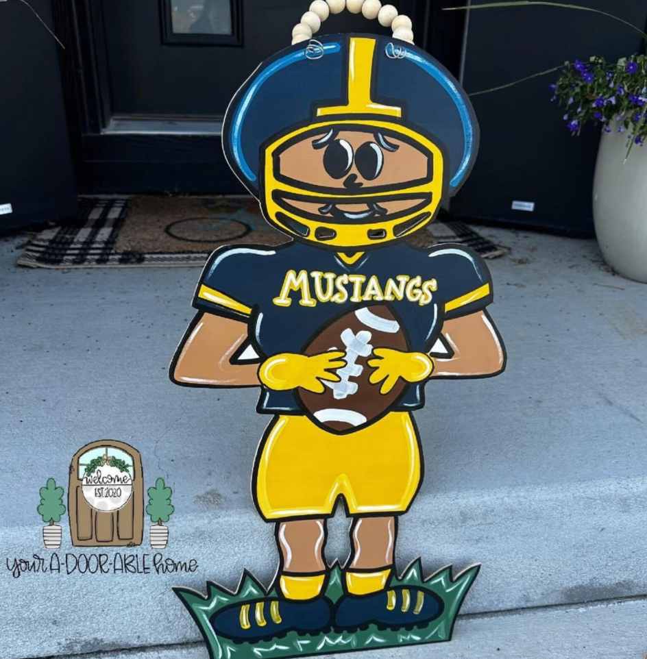 Football Boy Door Hanger