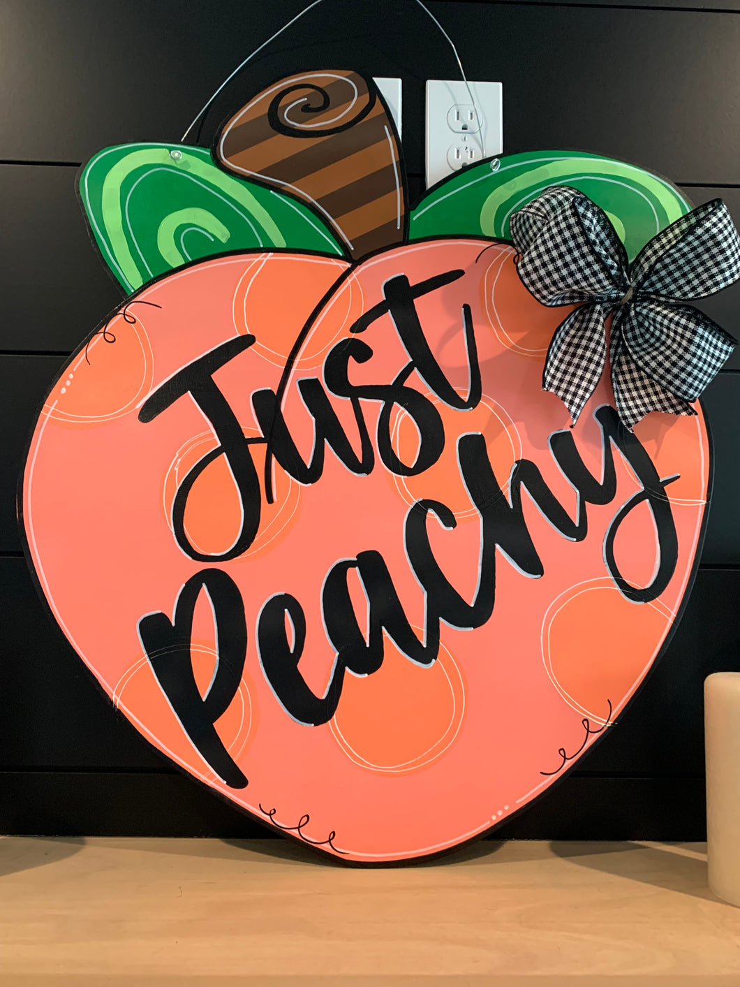 Peachy Keen Door Hanger