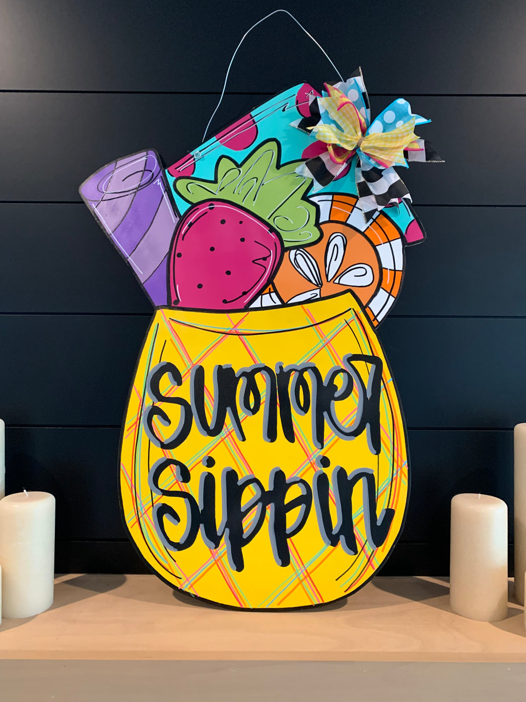 Summer Sippin Door Hanger